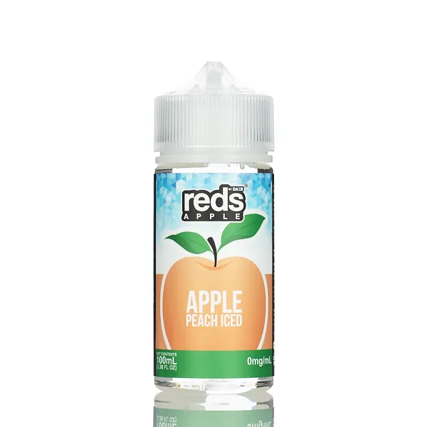 7 Daze Reds Apple ICED - No Nicotine Vape Juice - 100ml - Image 11