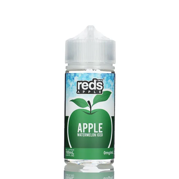 7 Daze Reds Apple ICED - No Nicotine Vape Juice - 100ml - Image 9