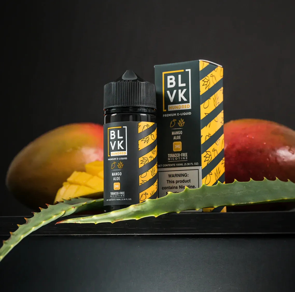 BLVK Hundred E-liquid - Mango Aloe - 100ml - Image 3