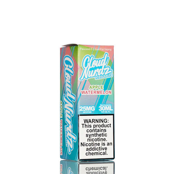 Cloud Nurdz Salts E-Liquid - Watermelon Apple Iced - 30mL - Image 2
