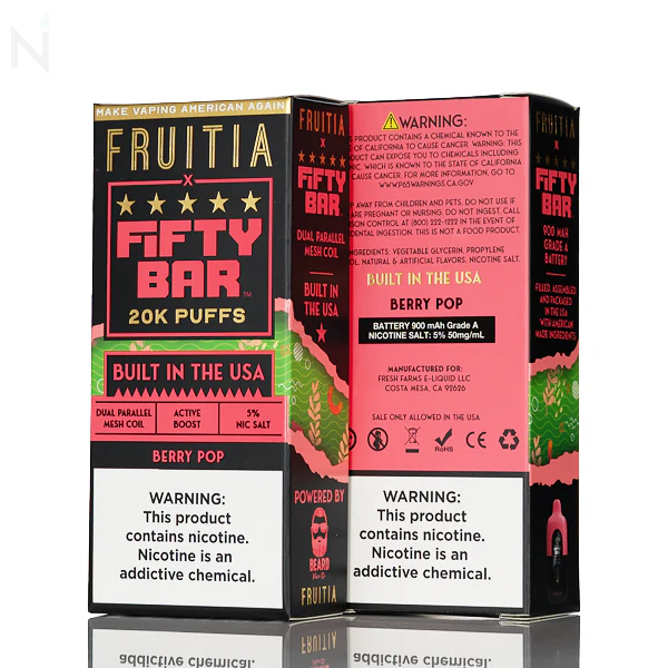 FRUITIA X Fifty Bar 20K 20000 Puffs Disposable - 16mL - Image 13