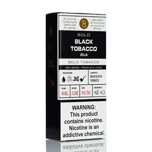 BSX Vapor E-Liquid - Black Tobacco - 60ml - Image 3