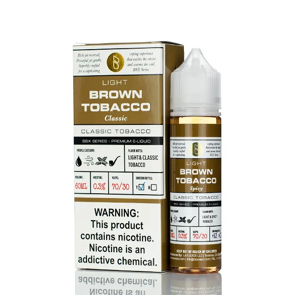 BSX Vapor E-Liquid - Brown Tobacco - 60ml