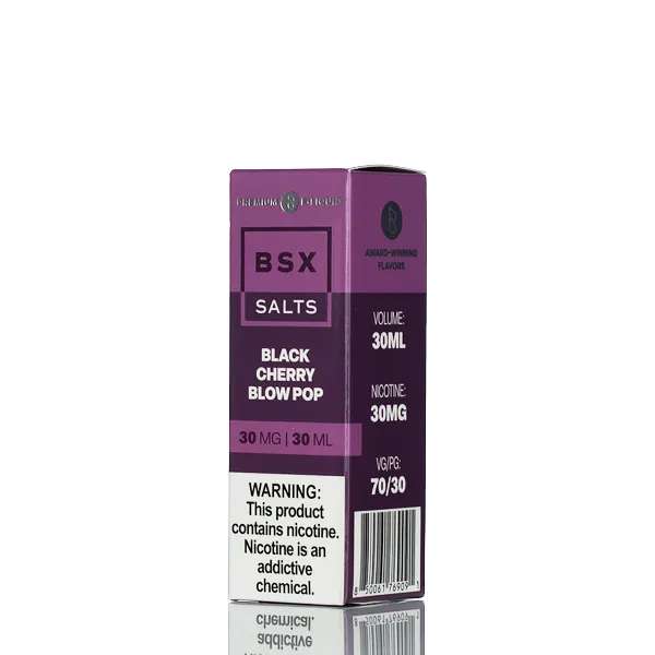 BSX Vapor Salt Nic  - Black Cherry Blow Pop - 30ml - Image 3
