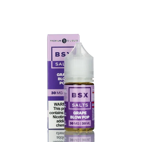 BSX Vapor Salt Nic  - Grape Blow Pop - 30ml - Image 2