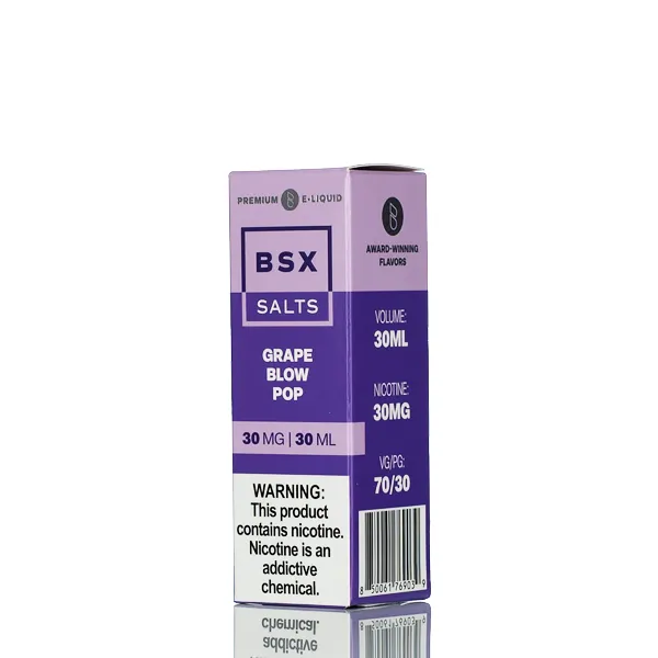 BSX Vapor Salt Nic  - Grape Blow Pop - 30ml - Image 3