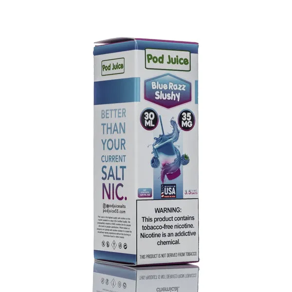 Pod Juice Salt - Blue Razz Slushy - 30ml - Image 2