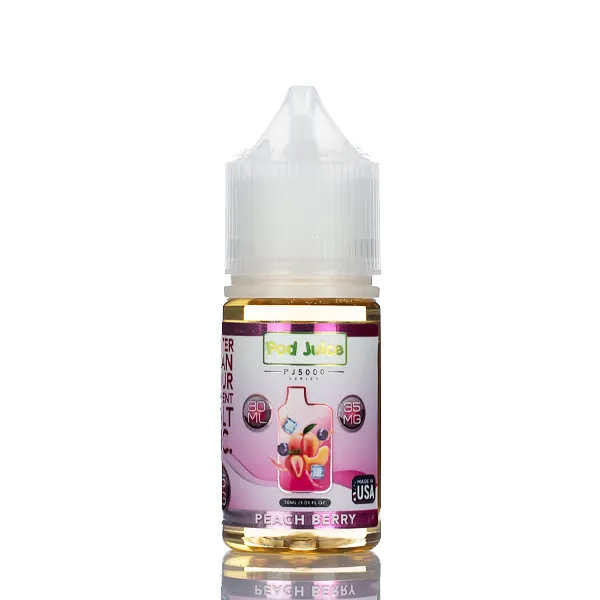 Pod Juice Salt PJ5000 - Peach Berry Ice - 30ml - Image 2