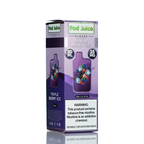 Pod Juice Salt PJ5000 - Triple Berry Ice - 30ml - Image 3
