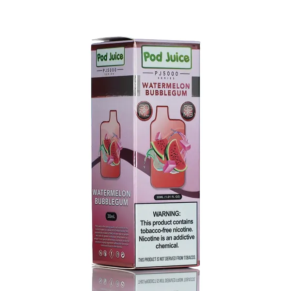 Pod Juice Salt PJ5000 - Watermelon Bubblegum - 30ml - Image 3