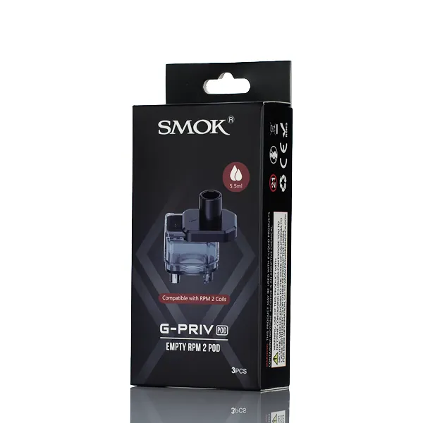 SMOK G-PRIV Pod Empty 5.5ml Replacement Pods - 3 Pack - Image 5