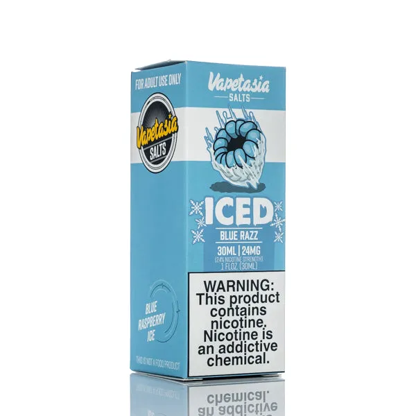 Vapetasia E-Juice Salts - ICED Blue Razz - 30ml - Image 3